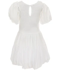 GB Big Girls Puff Short Sleeve Crinkle Dress