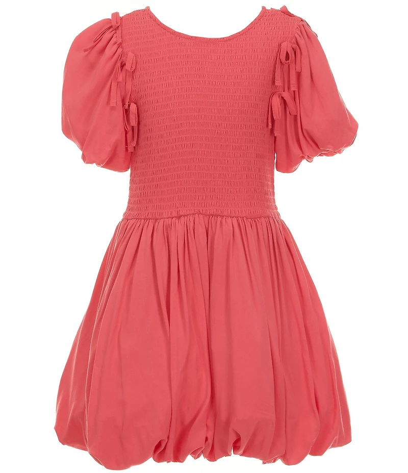 GB Big Girls Puff Short Sleeve Crinkle Dress
