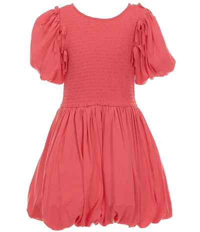GB Big Girls Puff Short Sleeve Crinkle Dress