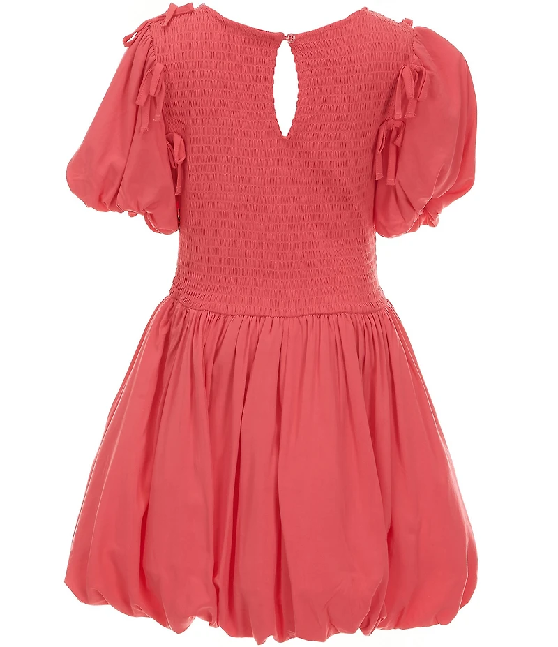 GB Big Girls Puff Short Sleeve Crinkle Dress