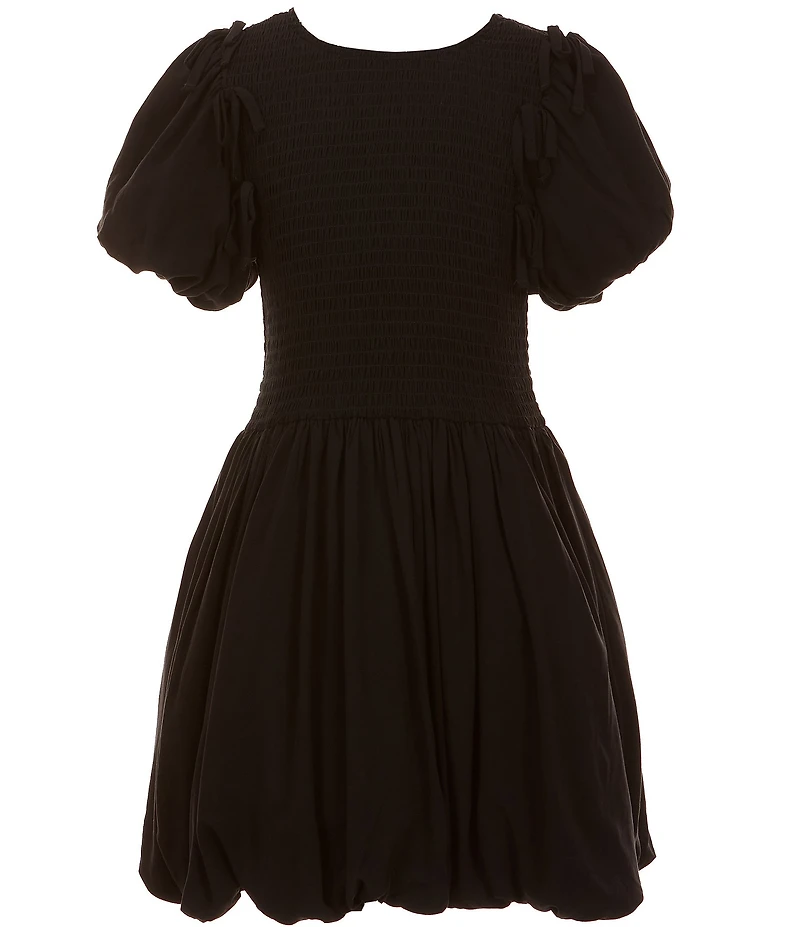 GB Big Girls Puff Short Sleeve Crinkle Dress