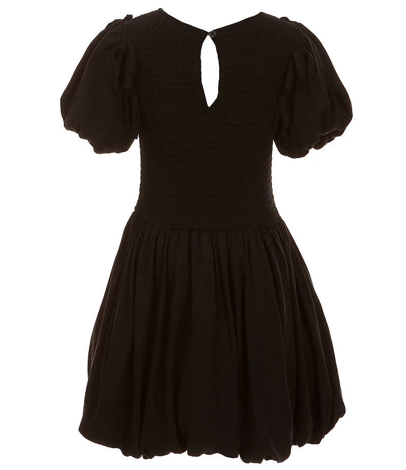 GB Big Girls Puff Short Sleeve Crinkle Dress