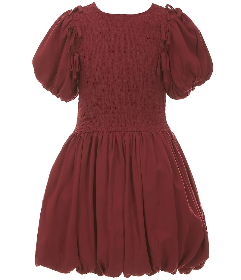GB Big Girls Puff Short Sleeve Crinkle Dress