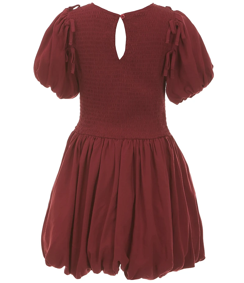 GB Big Girls Puff Short Sleeve Crinkle Dress