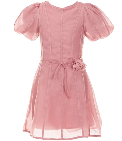 GB Big Girls Rose Belt Solid Dress