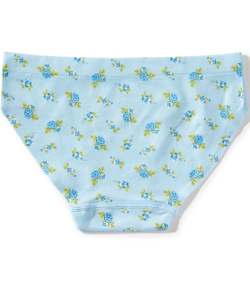 GB Big Girls Seamfree Bonded Floral Print Bikini Panties