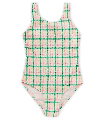 GB Big Girls Seersucker One Piece Swimsuit