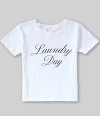 GB Big Girls Short Sleeve Cotton Laundry Day Graphic Tee