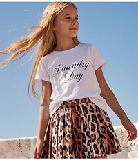 GB Big Girls Short Sleeve Cotton Laundry Day Graphic Tee