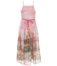 GB Big Girls Sleeveless Border Print Maxi Dress