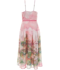 GB Big Girls Sleeveless Border Print Maxi Dress