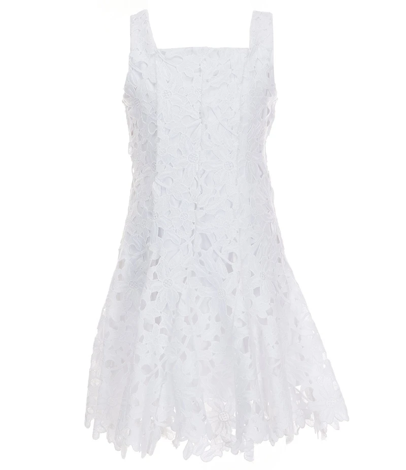 GB Big Girls Sleeveless Lace Applique Fit-and-Flare Dress