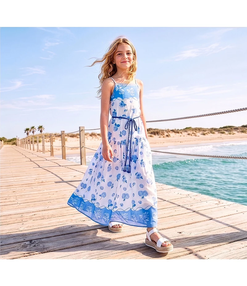GB Big Girls Sleeveless Multi-Floral-Print Maxi Dress