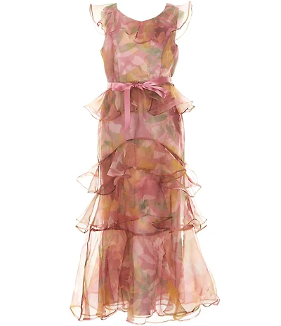 GB Big Girls V-Neck Tiered Maxi Dress