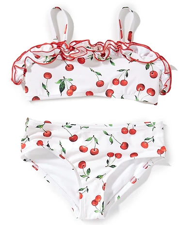 GB Big Girls Volume Ruffle Bandeau 2-Piece Swimsuit