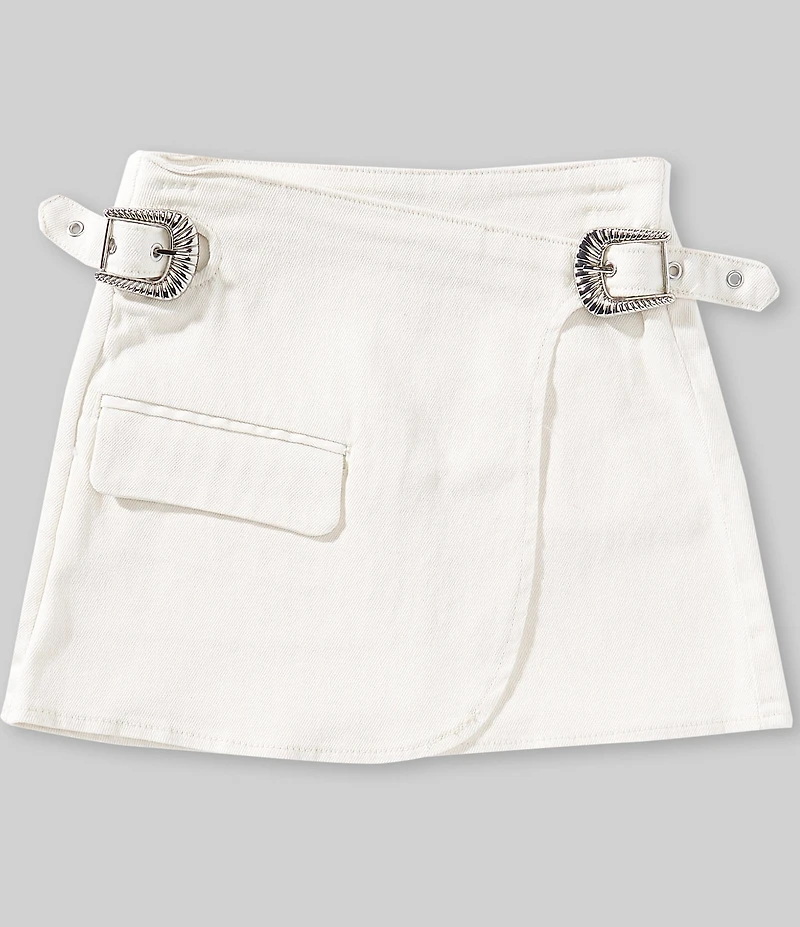GB Big Girls Western Embroidered Snap Button Mini Skirt