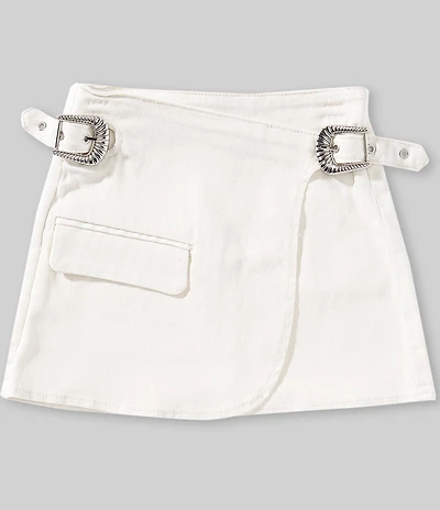 GB Big Girls Western Embroidered Snap Button Mini Skirt
