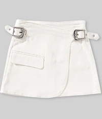 GB Big Girls Western Embroidered Snap Button Mini Skirt