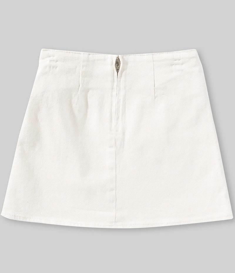 GB Big Girls Western Embroidered Snap Button Mini Skirt