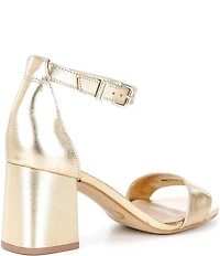 GB Block-Party Leather Ankle Strap Block Heel Family Matching Dress Sandals