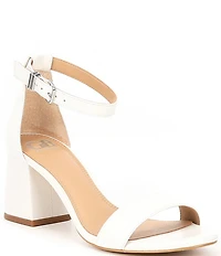 GB Block-Party Leather Ankle Strap Block Heel Family Matching Dress Sandals