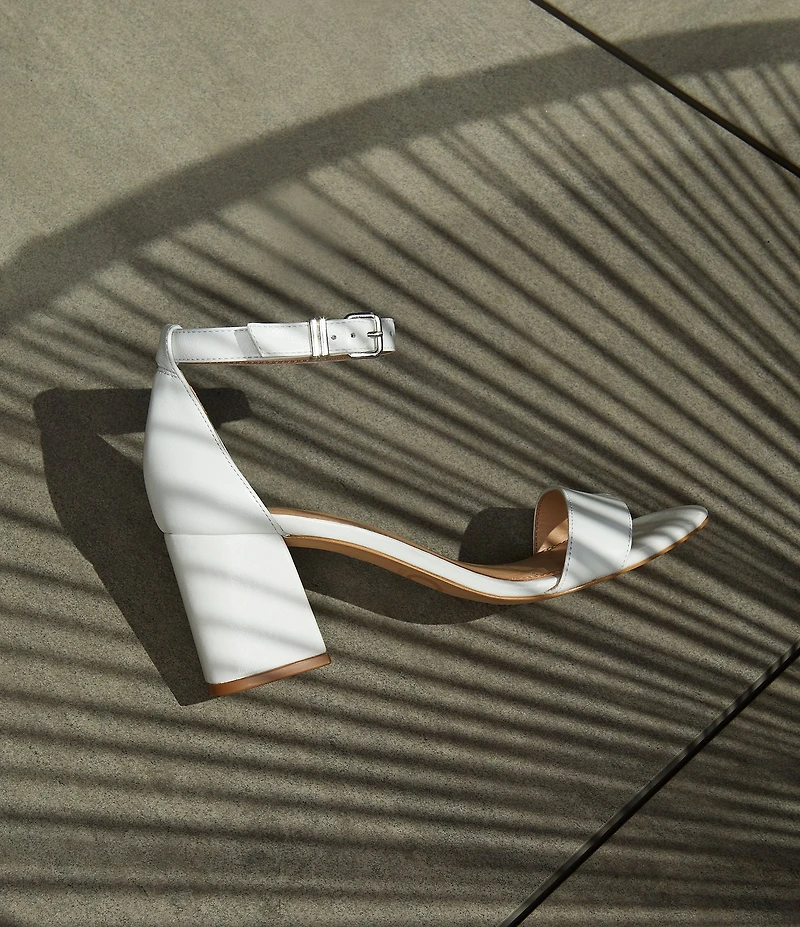 GB Block-Party Leather Ankle Strap Block Heel Family Matching Dress Sandals