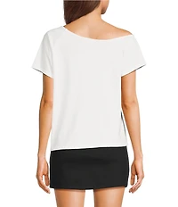 GB Blondie Off-The-Shoulder Graphic Tee