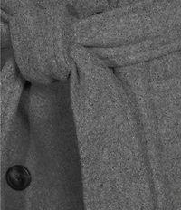 GB Brushed Notch Lapel Belted Trench Coat