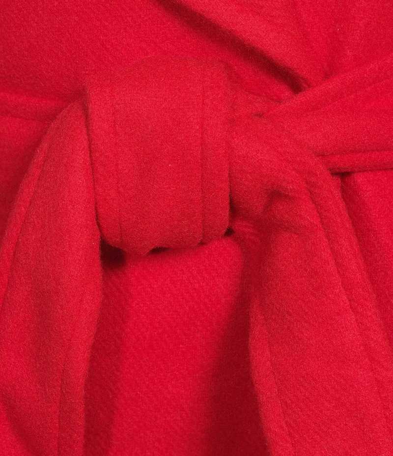 GB Brushed Notch Lapel Belted Trench Coat