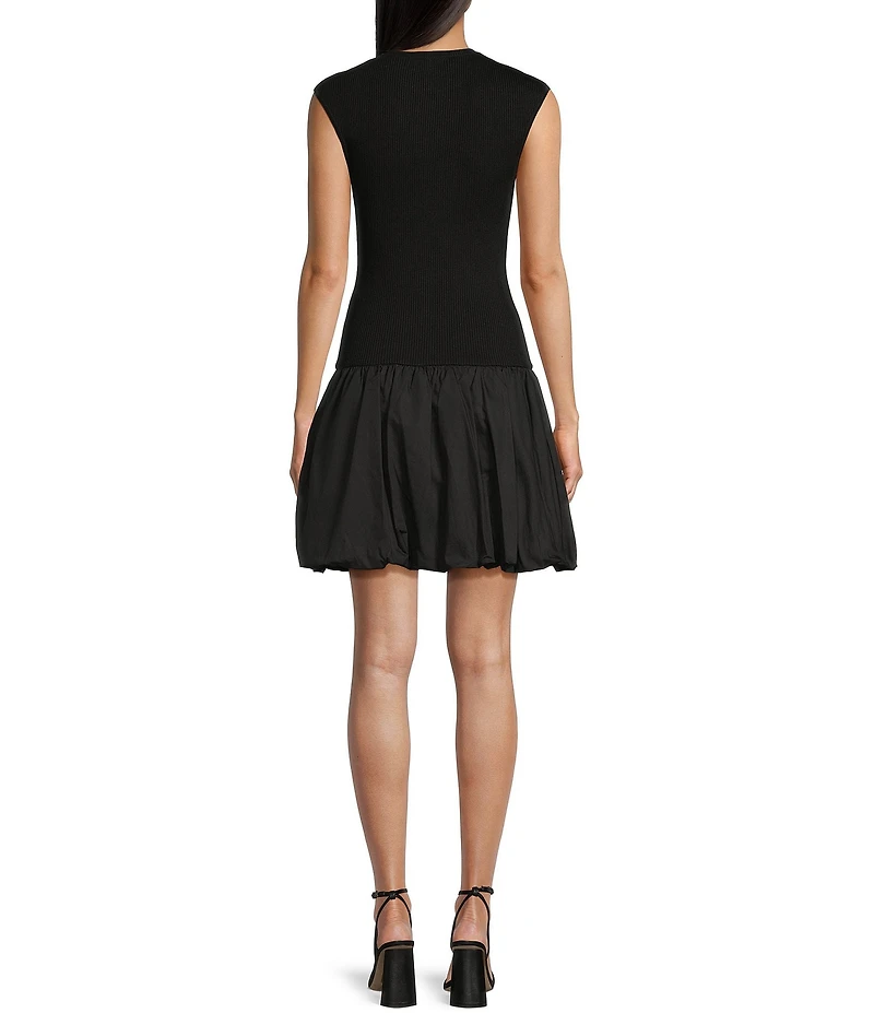 GB Sleeveless Drop Waist Bubble Mini Dress