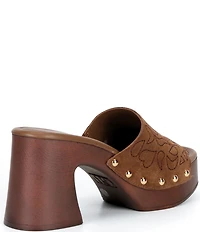 GB Buck-Aroo 2 Suede Studded Wood Platform Sandals