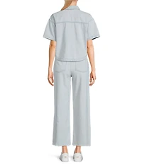 GB Button Front Denim Box Top