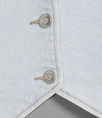GB Coordinating Button Front Halter Denim Vest