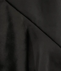 GB Cascading Satin Asymmetrical Ruffle Midi Dress