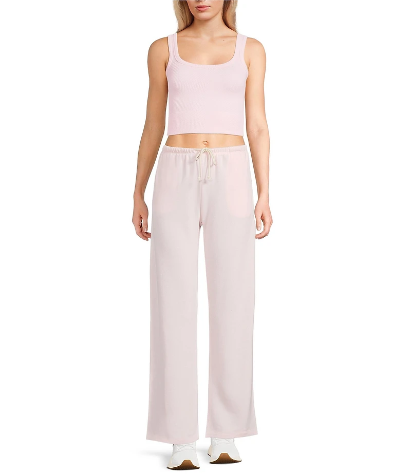 GB Chevron Ribbed Knit Cropped Tank Top