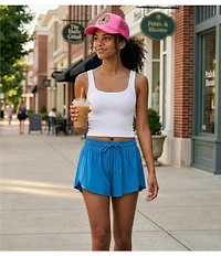 GB Chevron Ribbed Knit Cropped Tank Top