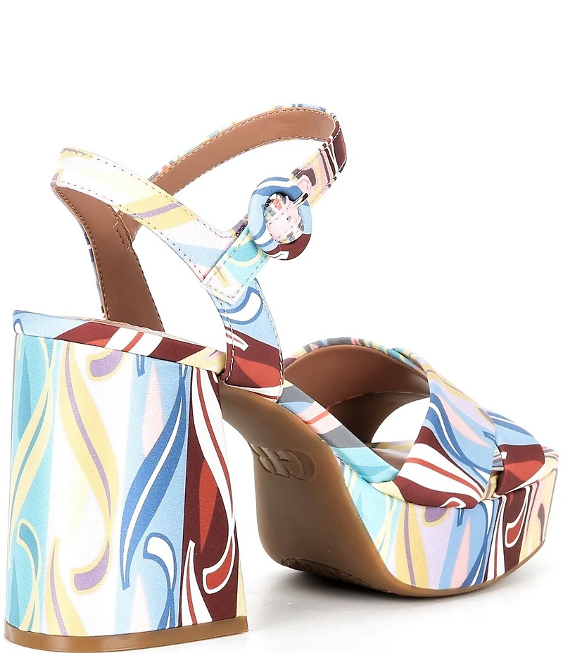 GB Class-Act Rainbow Platform Cross Strap Sandals