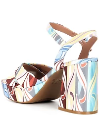 GB Class-Act Rainbow Platform Cross Strap Sandals
