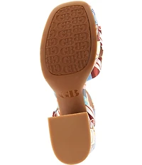 GB Class-Act Rainbow Platform Cross Strap Sandals