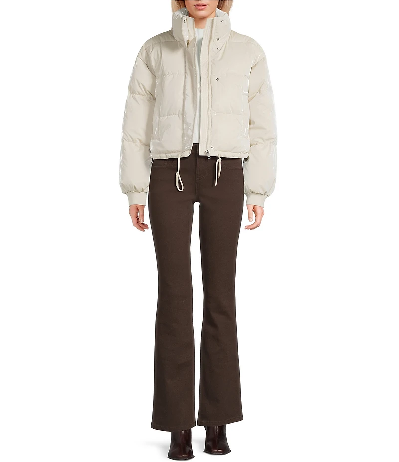 GB Collared Coated Puffer Jacket