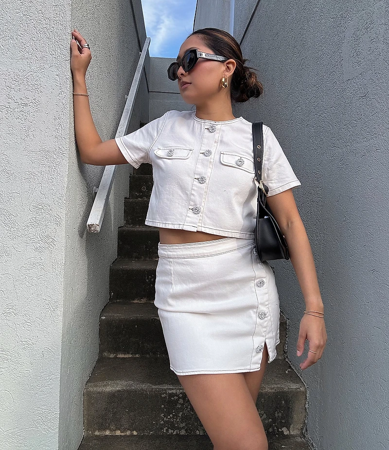 GB Coordinating Denim Mini Skirt