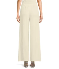 GB Coordinating Knit Pucker Tie Waist Wide Leg Pants