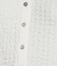 GB Coordinating Pucker Knit Button Front Tank