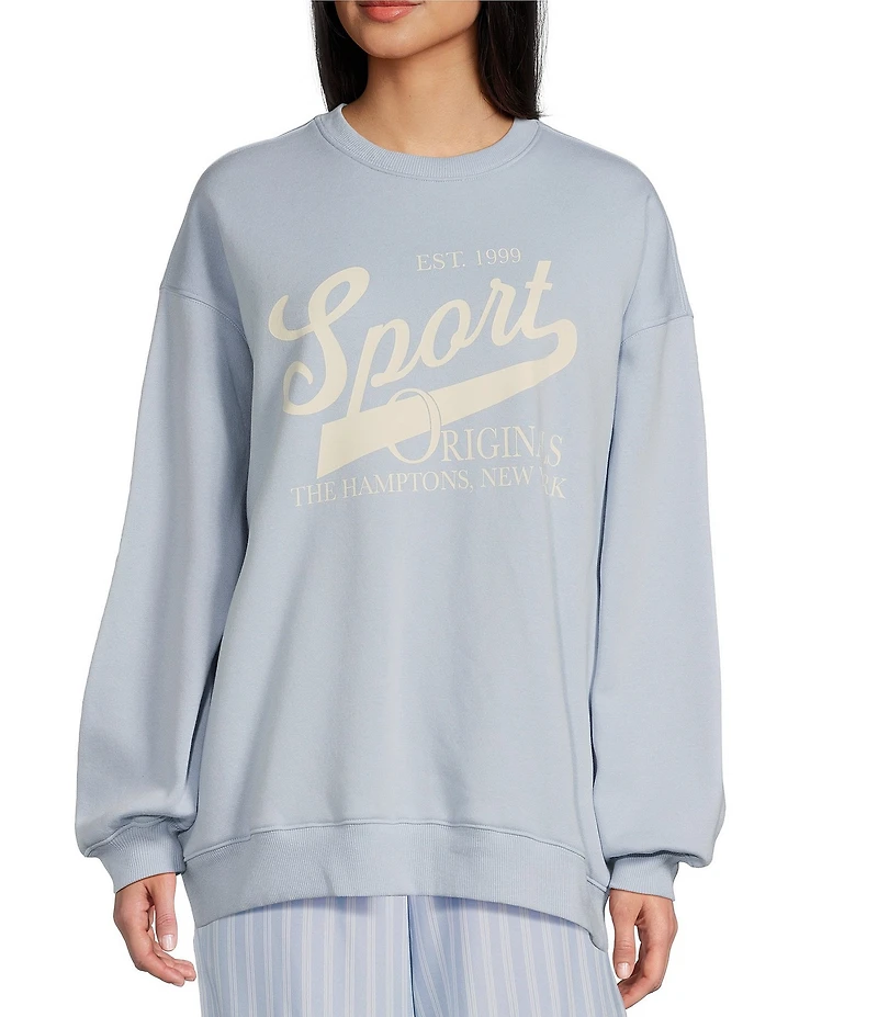 GB Country Club Long Sleeve Flower Crew Sweatshirt