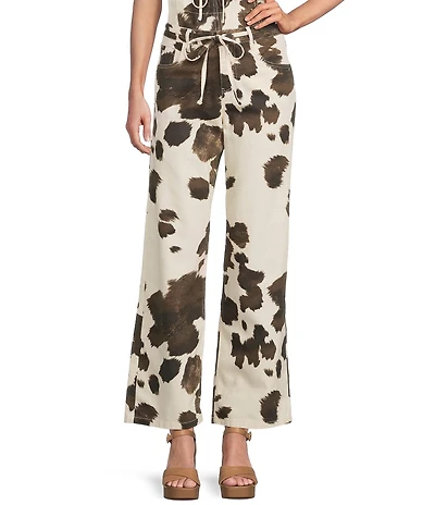 GB Cow Print Denim Coordinating Jeans