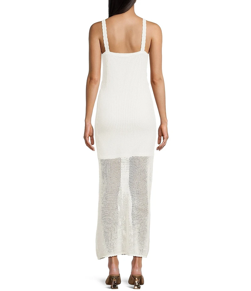 GB Crochet 3D Floral Maxi Dress