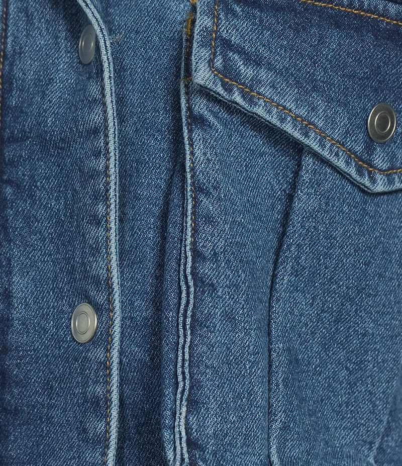 GB Cropped Denim Cargo Jacket