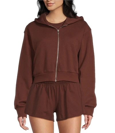 GB Cropped Zip Front Coordinating Hoodie