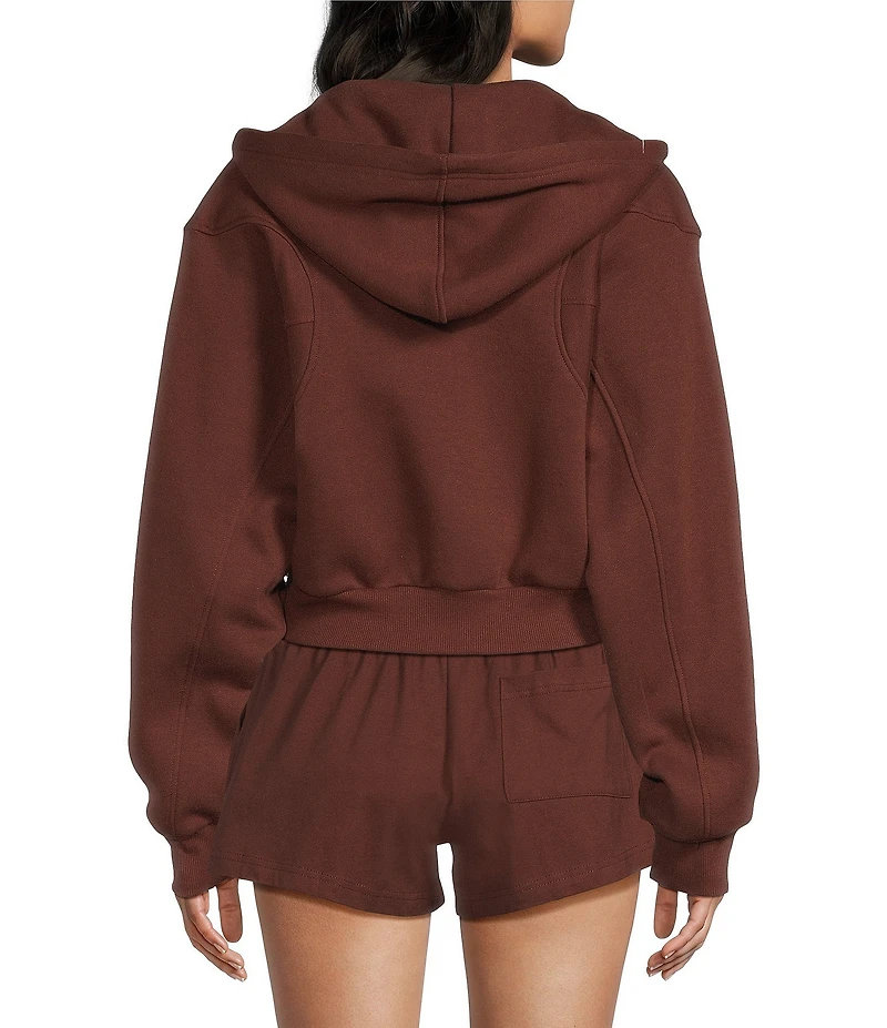GB Cropped Zip Front Coordinating Hoodie