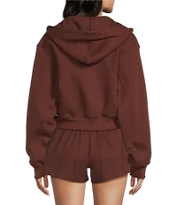 GB Cropped Zip Front Coordinating Hoodie